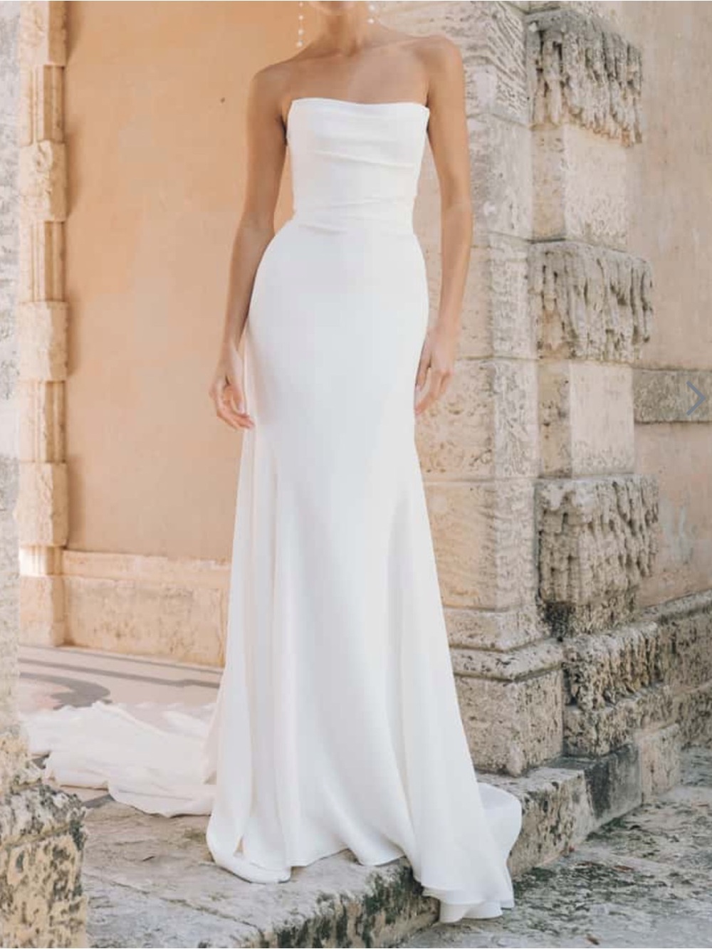 Jenny Yoo Magnolia Strapless White Evening Gown